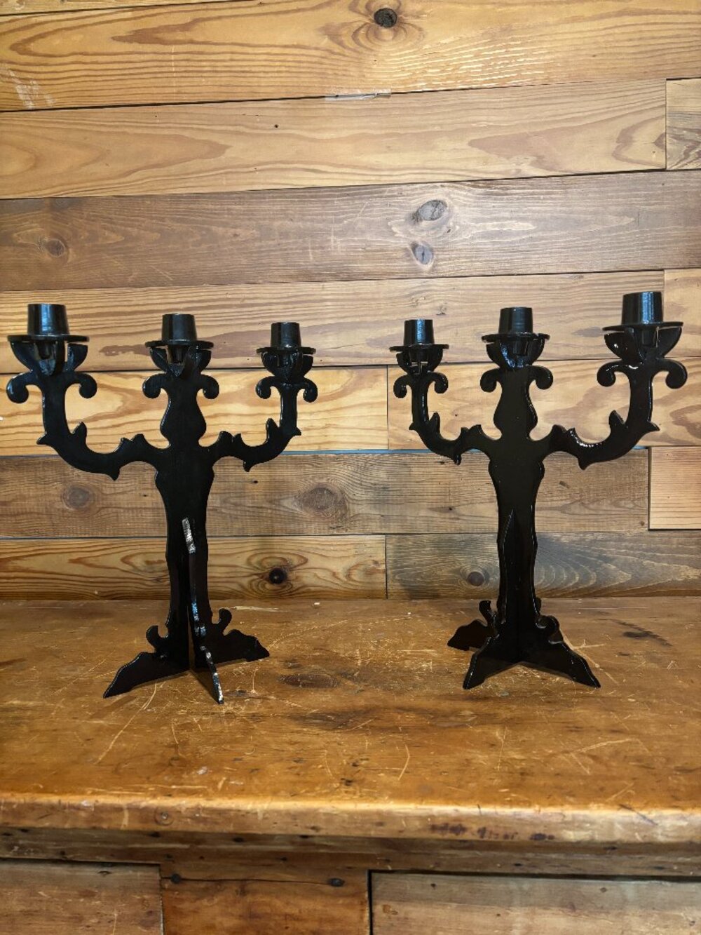 Black Metal Candelabras